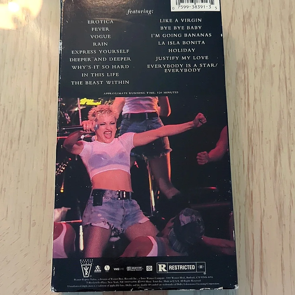 Oldie but goodie Madonna 2 hour VHS video The Girlie Show.. Live Down Under.